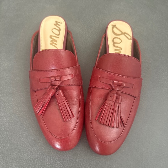 Sam Edelman Shoes - Sam Edelman Dark Red Leather Mule 6.5